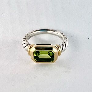 David Yurman Novella Ring with Peridot and Gold